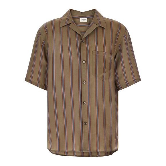 Saint Laurent Men 'Cassandre' Striped Shirt